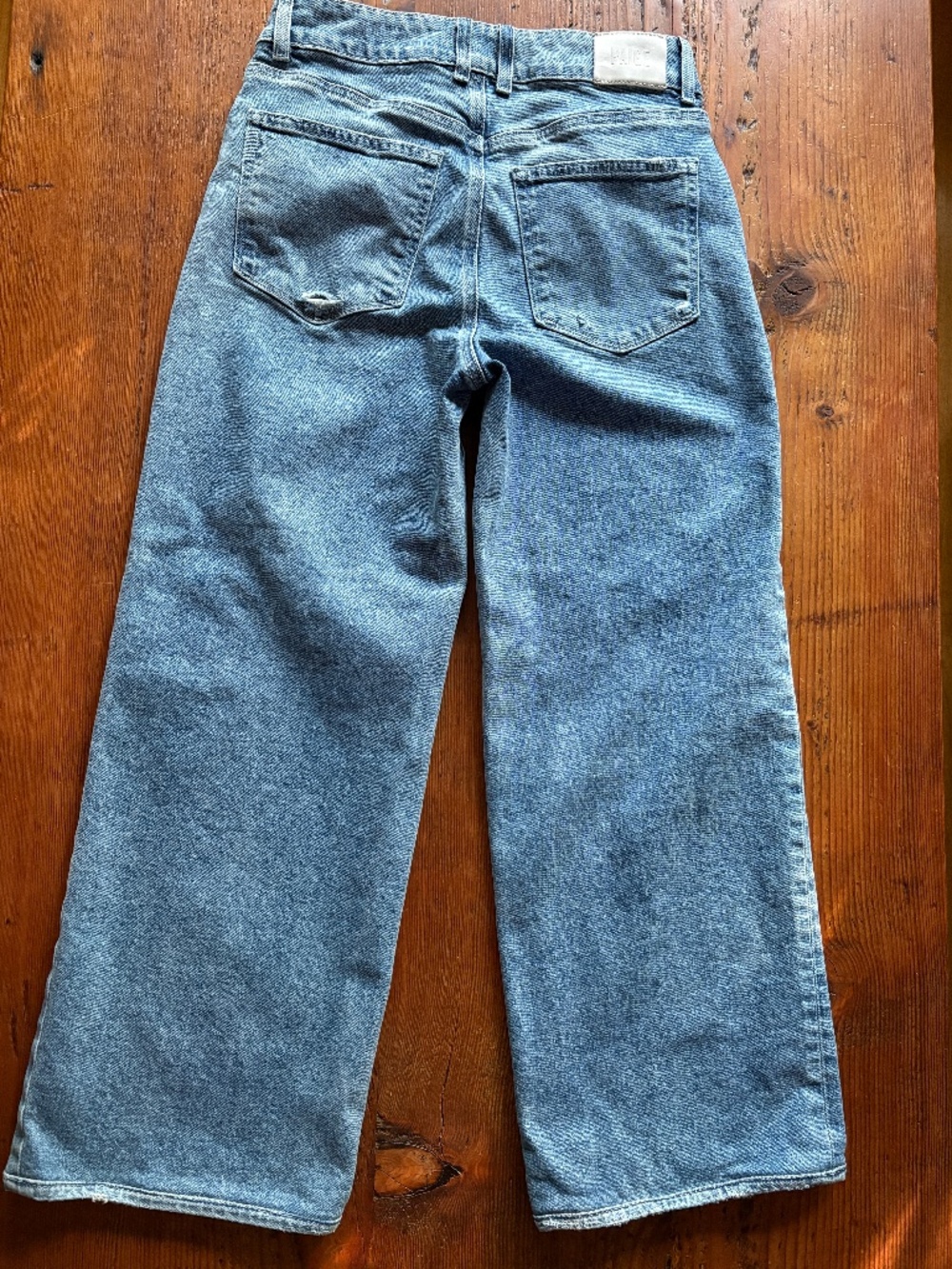 Paige Sasha Petite Wide Leg Jeans Size 29, Distressed, 99% Cotton, High Waist - Picture 3 of 13